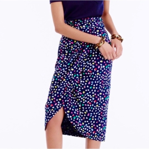 Jupe Tulipe Neuve J.Crew Avec étiquette - Imprimé Chat "Ratti Happy Cat", Taille 00